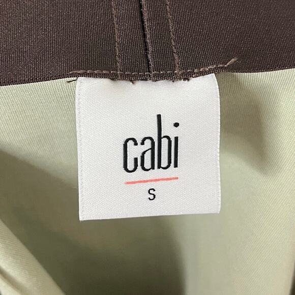 Cabi Womens Plaid Pastime Skirt S Brown Herringbone Ponte Asymmetric A-Line 3584 - Picture 5 of 8